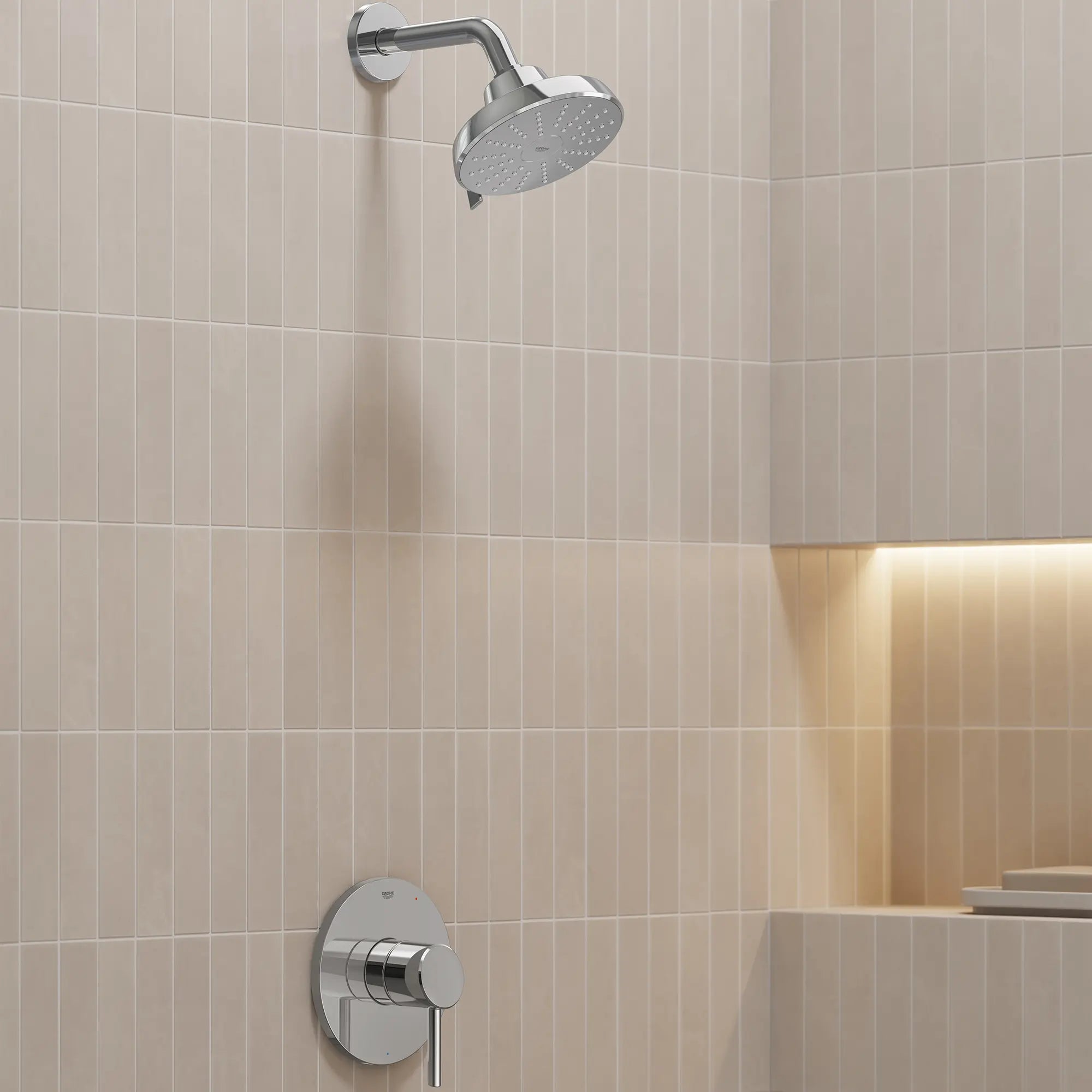 Garniture pour robinet à pression équilibrée avec cartouche  // CHROME STARLIGHT GROHE // 282668_Aqua_Booster_EnvironmentCloseUp_1117460000_144680000_0001_MARCH2026_1_CDNwebp.webp