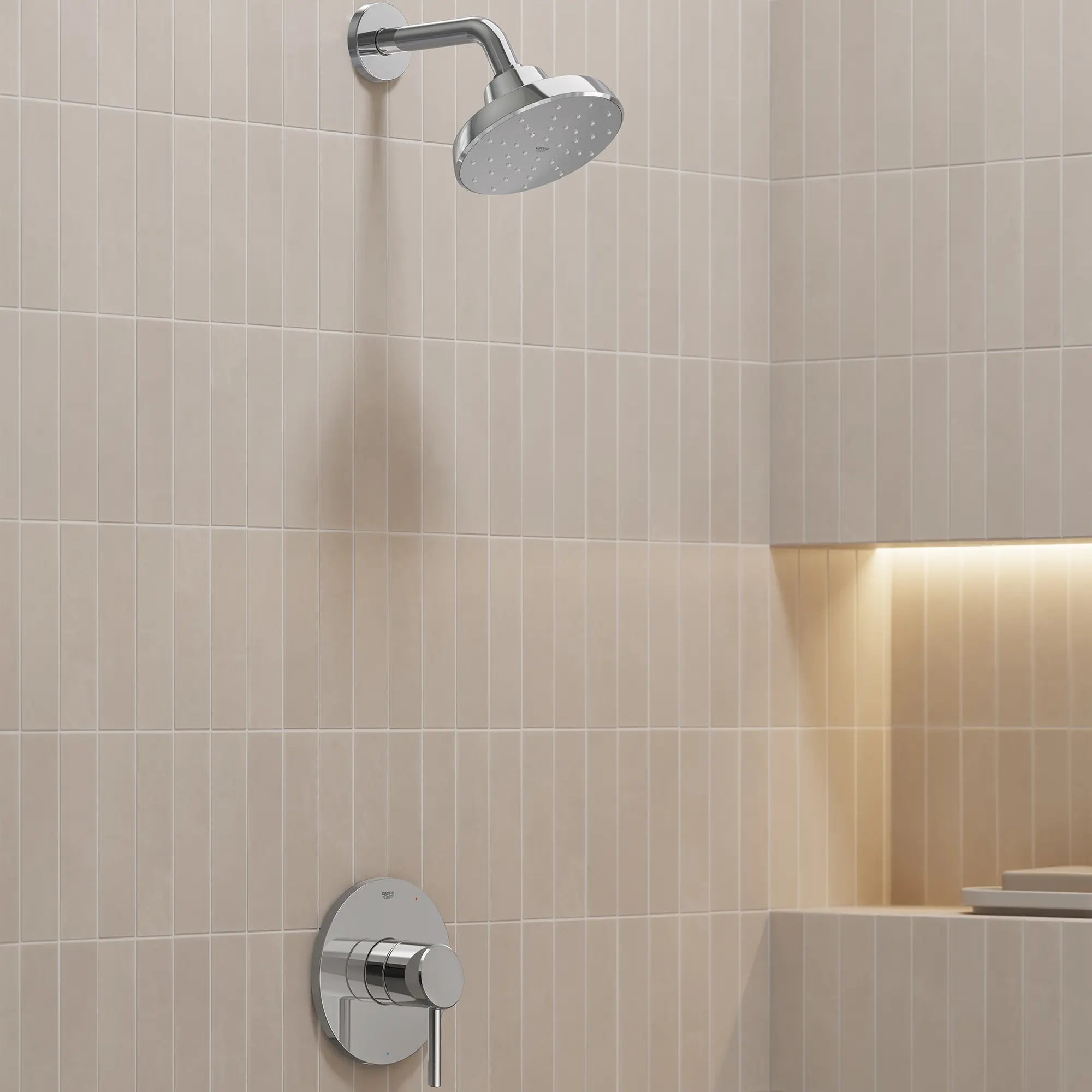 Garniture pour robinet à pression équilibrée avec cartouche  // CHROME STARLIGHT GROHE // 282696_Aqua_Booster_EnvironmentCloseUp_1117270000_144680000_0001_MARCH2026_1_CDNwebp.webp