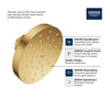 [111714A000] Euphoria 140 with AquaBooster Round Single Spray Shower Head - Hard Graphite