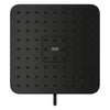 [1117212430] Euphoria 140 with AquaBooster Square Multi Spray Shower Head 1.75 GPM (6.6L/min) - Hard Graphite