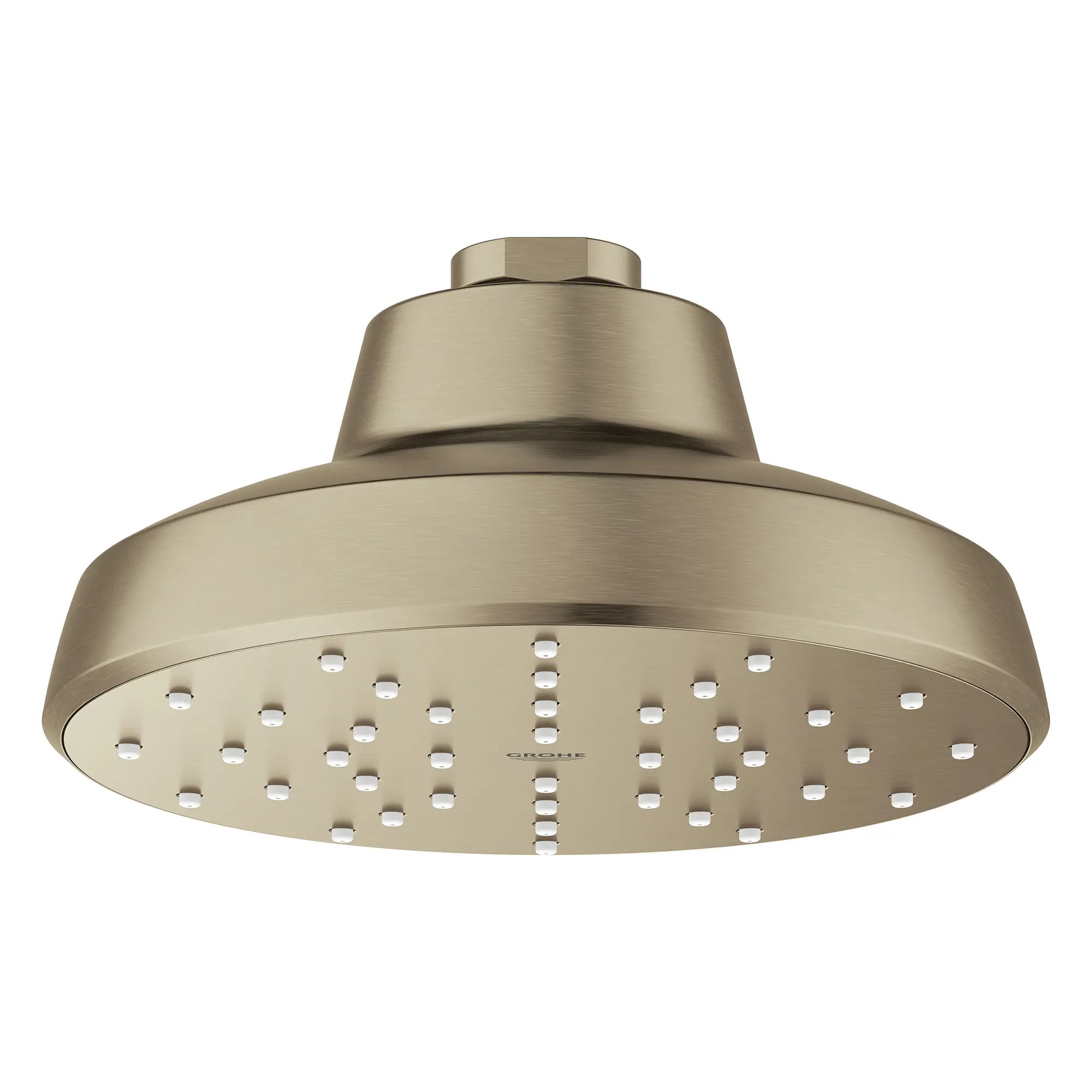 Pomme de douche ronde Tempesta 140 à un seul jet avec Aquabooster, 6,6 L/min (1,75 gal/min) // NICKEL BROSSÉ INFINITYFINISH // 283629_Aquabooster_SiloFront_111727EN00_0001_April2026_0_CDNwebp.webp
