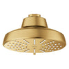 [111746GN00] Tempesta 140 with AquaBooster Round Multi Spray Shower Head 1.75 GPM (6.6L/min) - Brushed Cool Sunrise