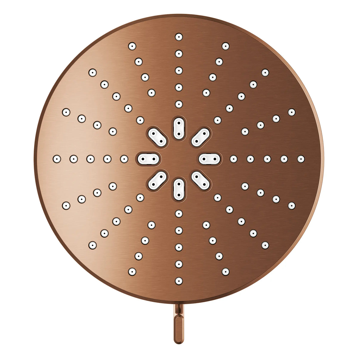 Pomme de douche à jets multiples Rainshower Aqua 140 de 13,97 cm (5½ po) avec AquaBooster 6,6 L/min (1,75 gal/min) // COUCHANT CHAUD BROSSÉ // 283659_Aquabooster_SiloOther_111611DL00_111659DL00_0001_April2026_0_CDNwebp.webp