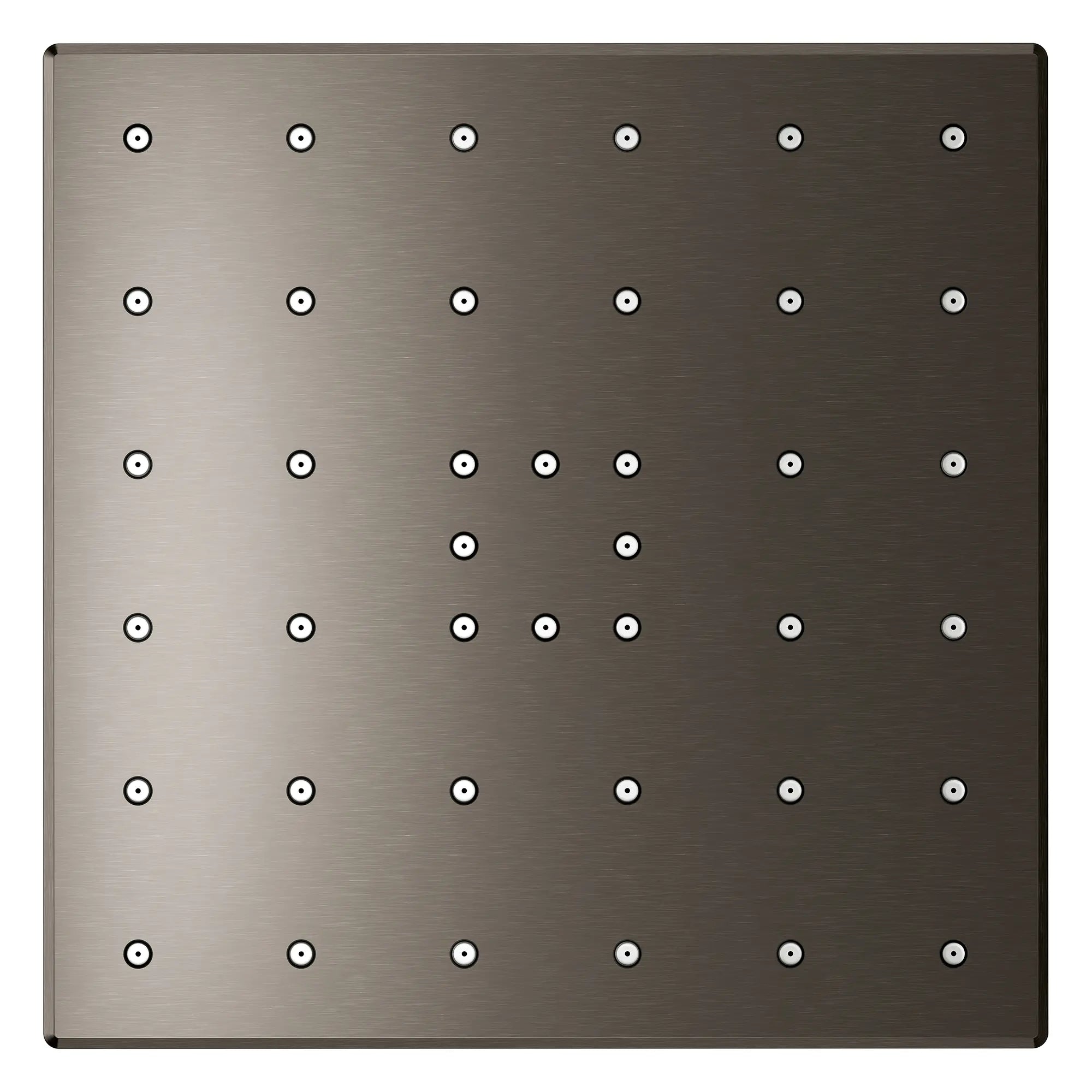 Pomme de douche carrée à un seul jet Rainshower Aqua de 13,97 cm (5½ po) avec AquaBooster 9,5 L/min (2,5 gal/min) // GRAPHITE DUR BROSSÉ // 283672_Aquabooster_SiloOther_111661AL00_111668AL00_0001_April2026_0_CDNwebp.webp