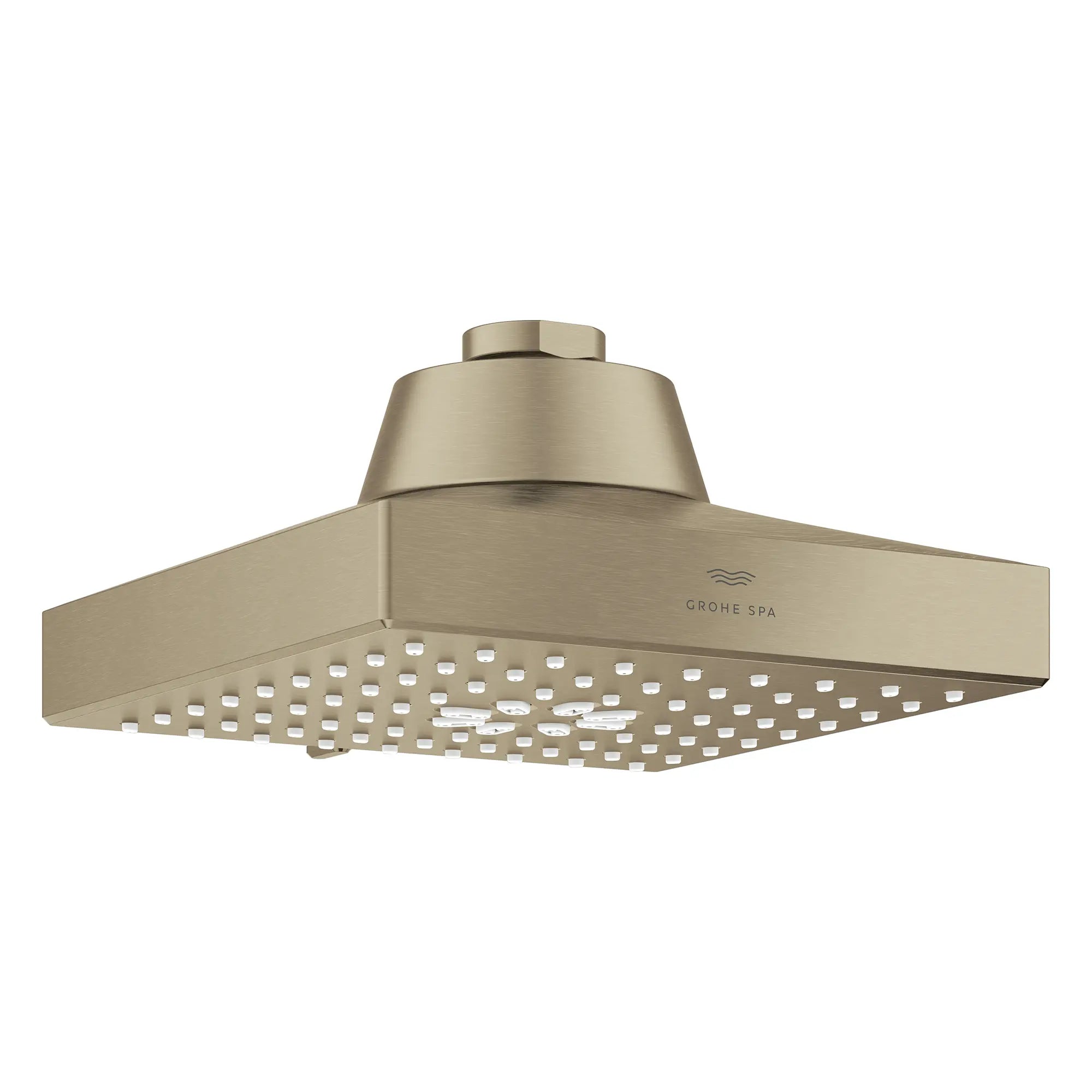Pomme de douche carrée à jets multiples Rainshower Aqua de 13,97 cm (5½ po) avec AquaBooster 6,6 L/min (1,75 gal/min) // NICKEL BROSSÉ INFINITYFINISH // 283690_Aquabooster_SiloOther_111672EN00_111673EN00_007_01_0001_April2026_0_CDNwebp.webp