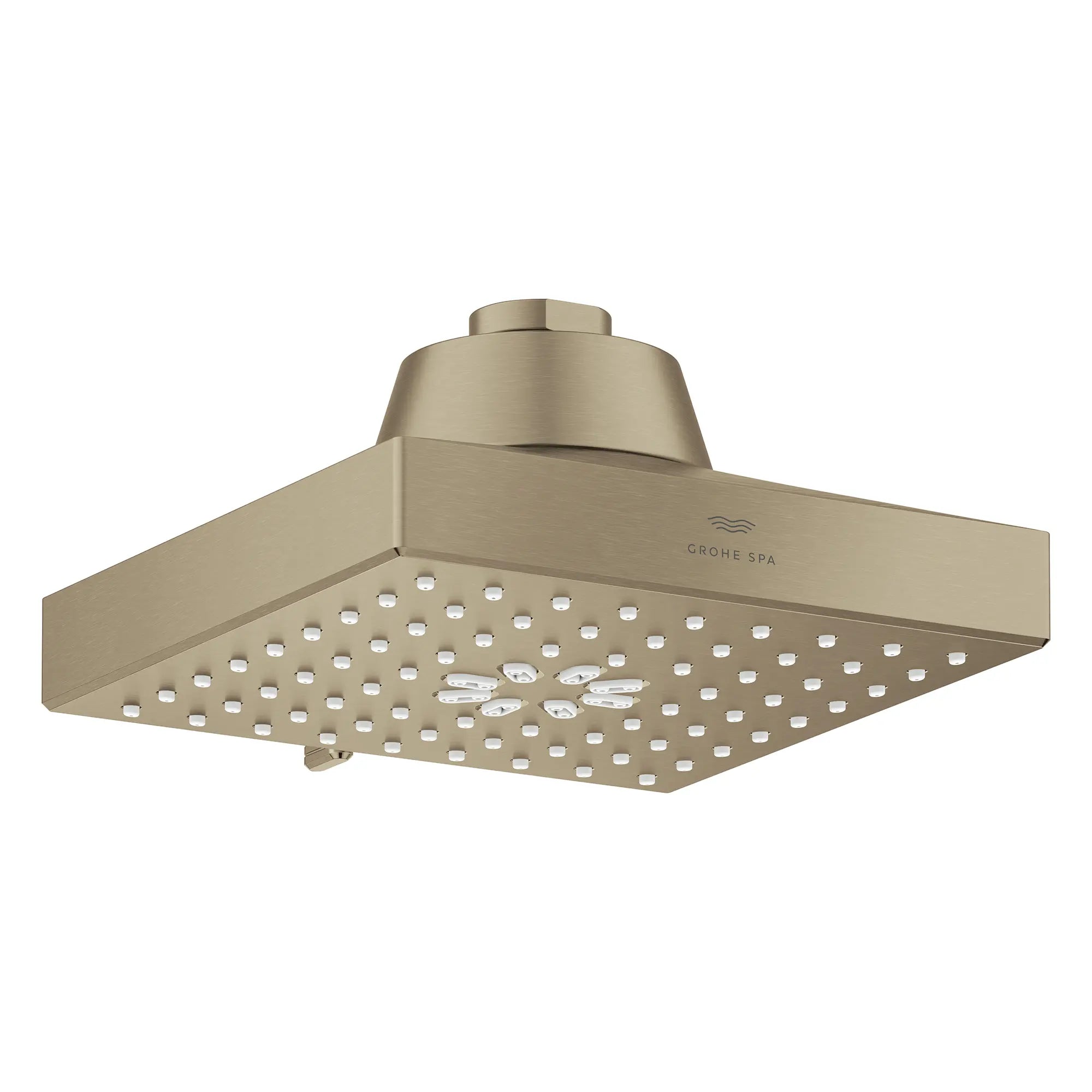 Pomme de douche carrée à jets multiples Rainshower Aqua de 13,97 cm (5½ po) avec AquaBooster 6,6 L/min (1,75 gal/min) // NICKEL BROSSÉ INFINITYFINISH // 283691_Aquabooster_SiloOther_111672EN00_111673EN00_008_01_0001_April2026_0_CDNwebp.webp