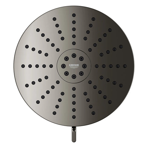 Pomme de douche ronde Euphoria 140 à un seul jet avec Aquabooster, 6,6 L/min (1,75 gal/min) - Graphite dur