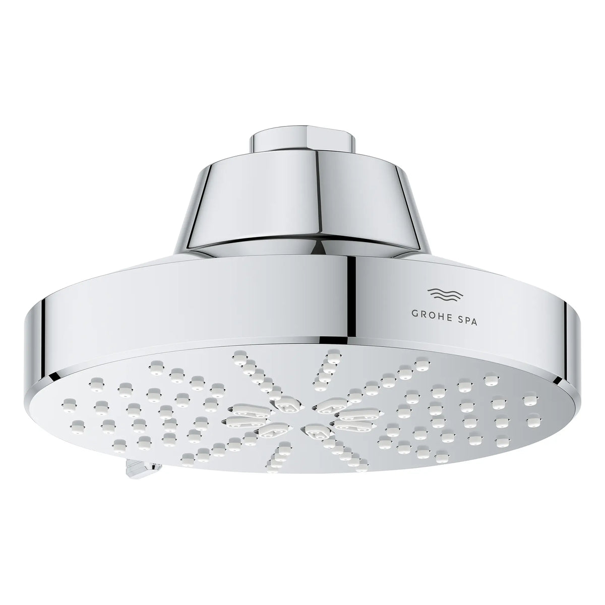 Pomme de douche à jets multiples Rainshower Aqua 140 de 13,97 cm (5½ po) avec AquaBooster 6,6 L/min (1,75 gal/min) // CHROME STARLIGHT GROHE // 283742_Aquabooster_SiloOther_1116110000_1116590000_0001_April2026_0_CDNwebp.webp