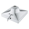 [1116720000] Rainshower Aqua Multi Spray 5 1/2" Square Shower Head with Aqua Booster 1.75 GPM (6.6 L/min) - GROHE StarLight Chrome