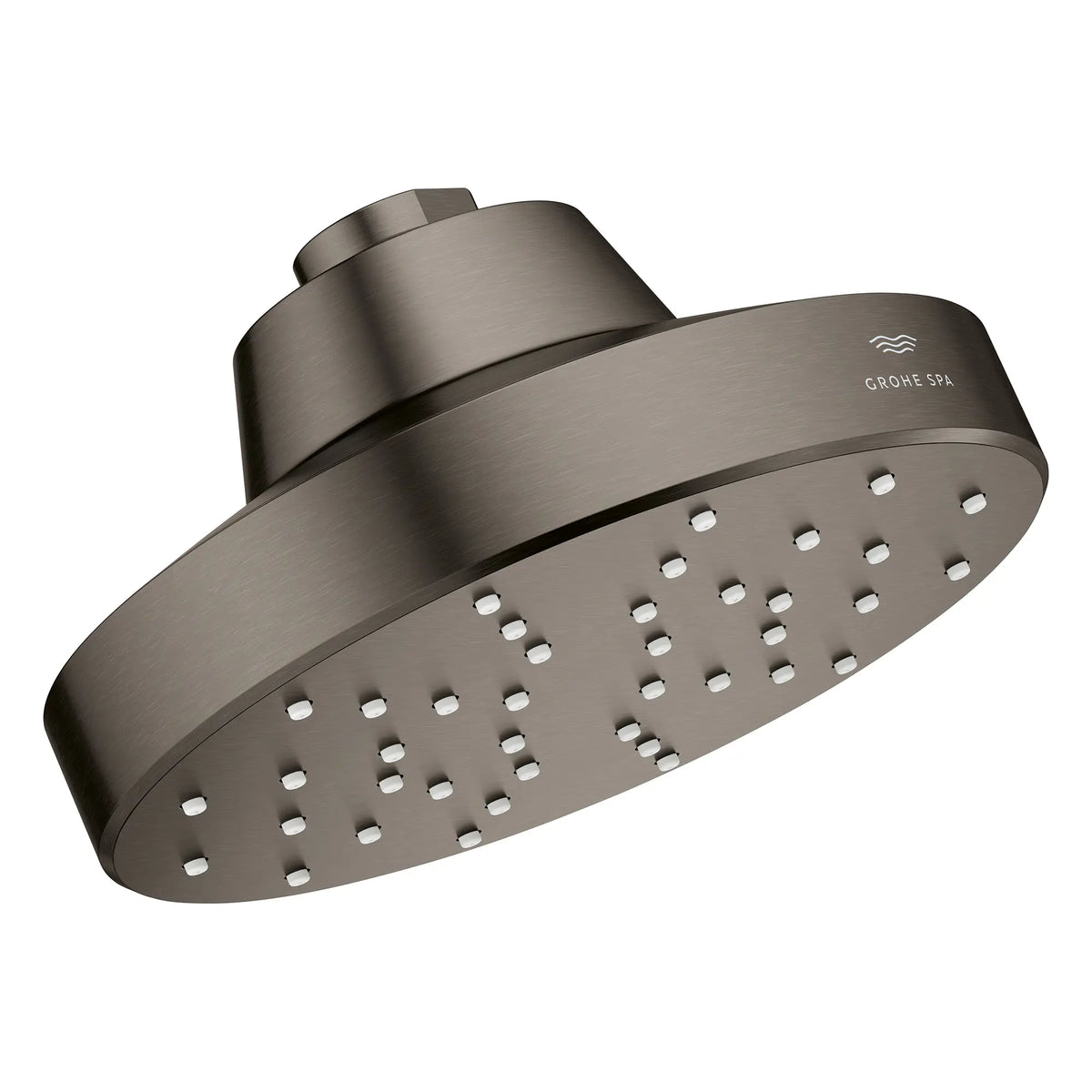 Pomme de douche à un seul jet Rainshower Aqua de 13,97 cm (5½ po) avec AquaBooster 6,6 L/min (1,75 gal/min) // GRAPHITE DUR BROSSÉ // 283780_Aquabooster_SiloRight_111518AL00111519AL00_010_01_0001_April2026_0_CDNwebp.webp