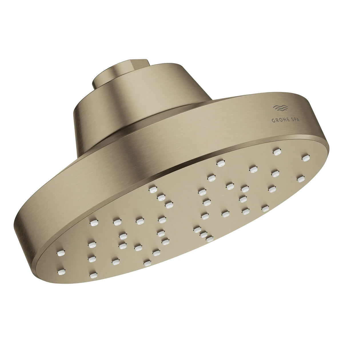 Pomme de douche à un seul jet Rainshower Aqua de 13,97 cm (5½ po) avec AquaBooster 6,6 L/min (1,75 gal/min) // NICKEL BROSSÉ INFINITYFINISH // 283783_Aquabooster_SiloRight_111518EN00_010_01_0001_April2026_0_CDNwebp.webp