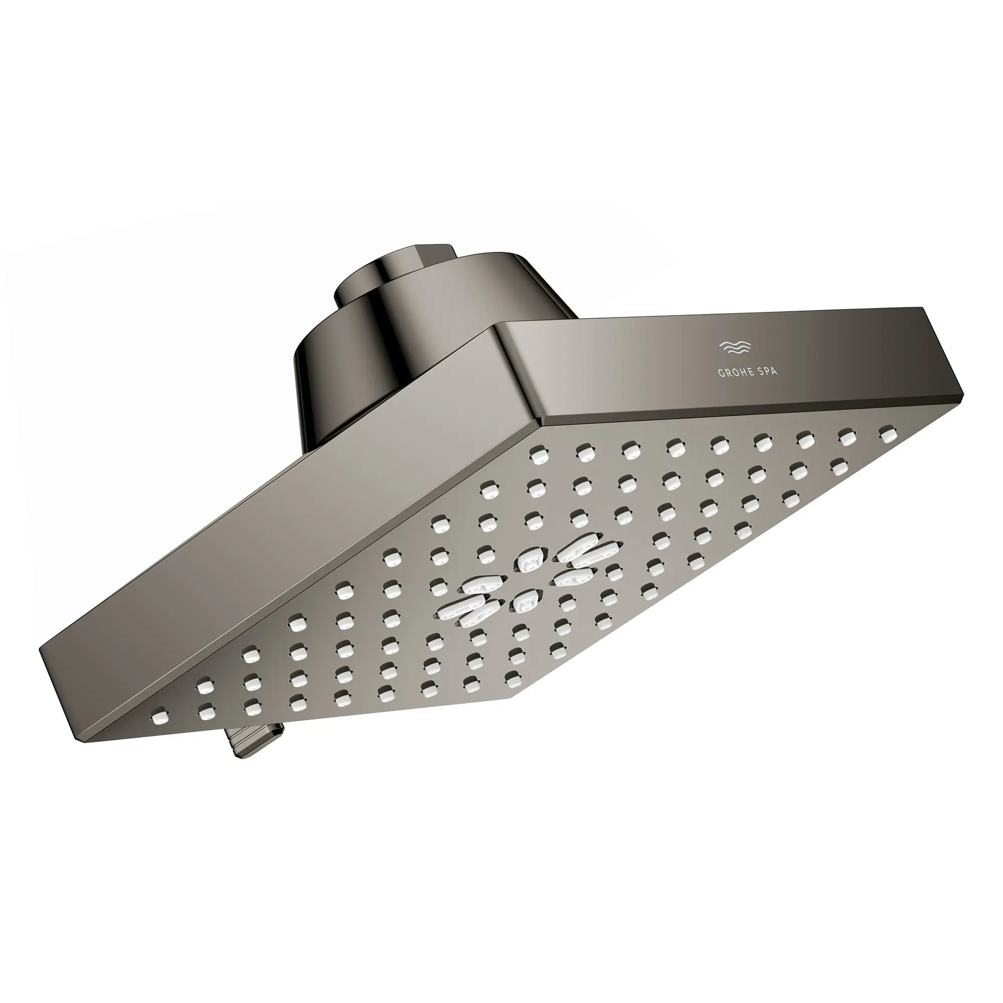 Pomme de douche carrée à jets multiples Rainshower Aqua de 13,97 cm (5½ po) avec AquaBooster 6,6 L/min (1,75 gal/min) // GRAPHITE DUR // 283802_Aquabooster_SiloRight_111672A000_111673A000_010_01_0001_April2026_0_CDNwebp.webp