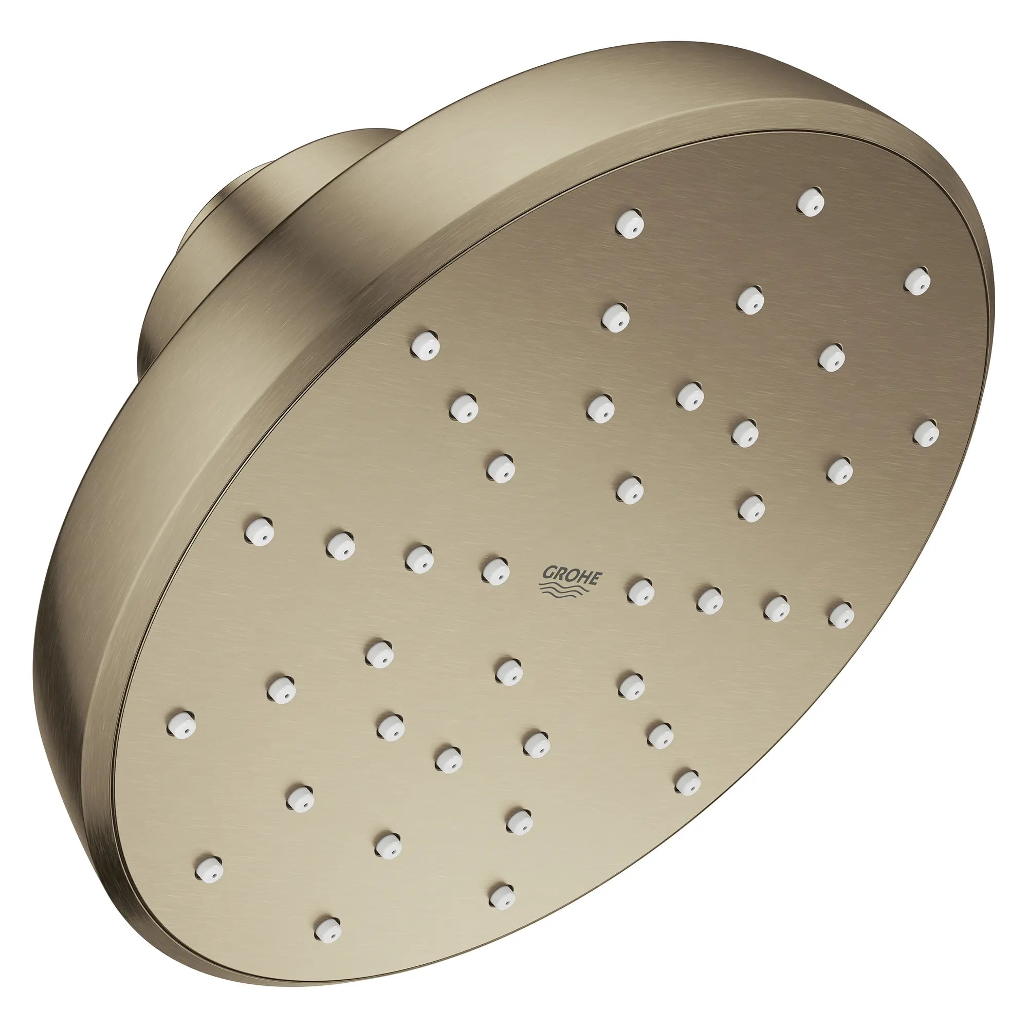 Pomme de douche ronde Tempesta 140 à un seul jet avec Aquabooster, 6,6 L/min (1,75 gal/min) // NICKEL BROSSÉ INFINITYFINISH // 283827_Aquabooster_SiloRight_111727EN00_002_01_0001_April2026_0_CDNwebp.webp
