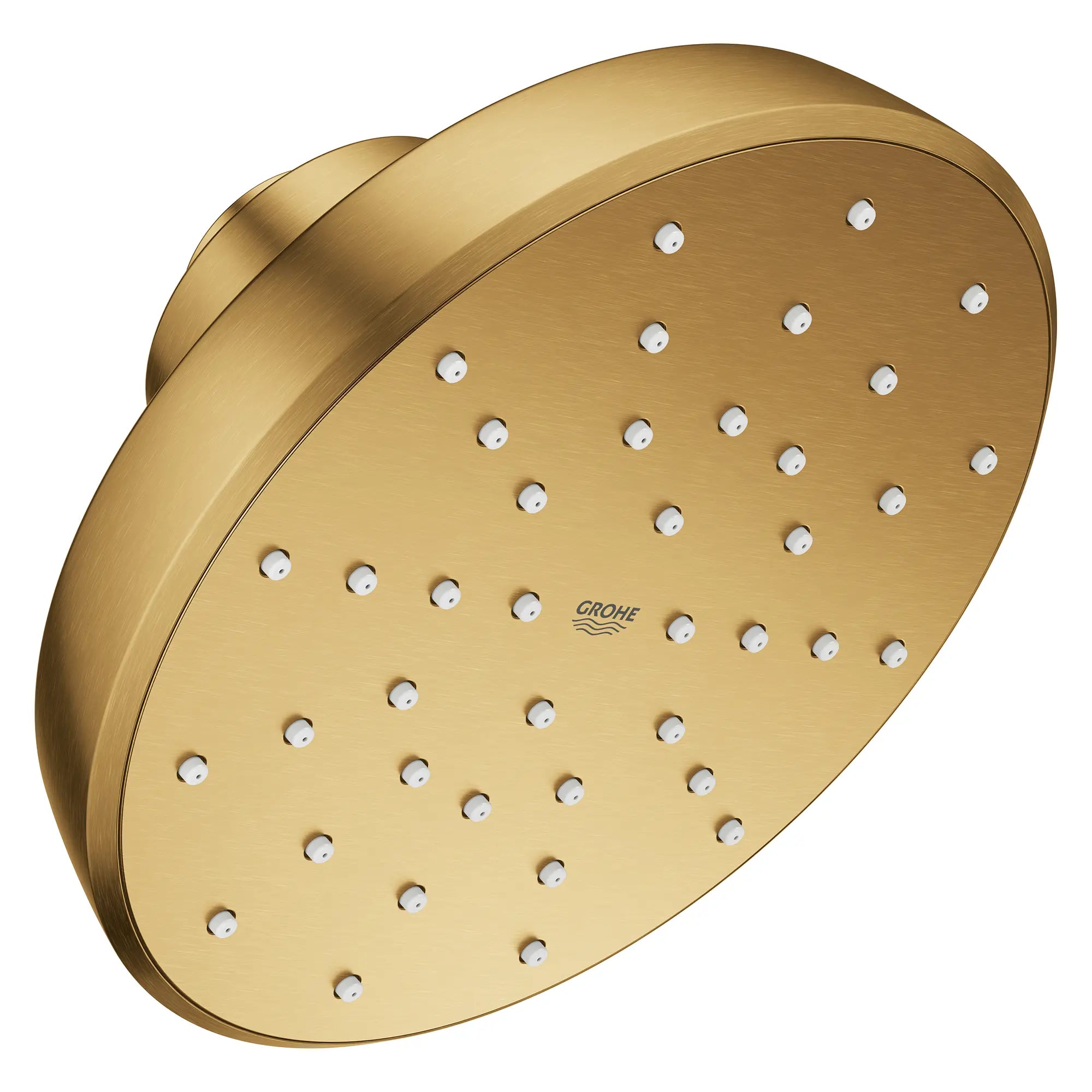 Pomme de douche ronde Tempesta 140 à un seul jet avec Aquabooster, 6,6 L/min (1,75 gal/min) // AUBE FRAÎCHE BROSSÉ // 283830_Aquabooster_SiloRight_111727GN00_0001_April2026_0_CDNwebp.webp