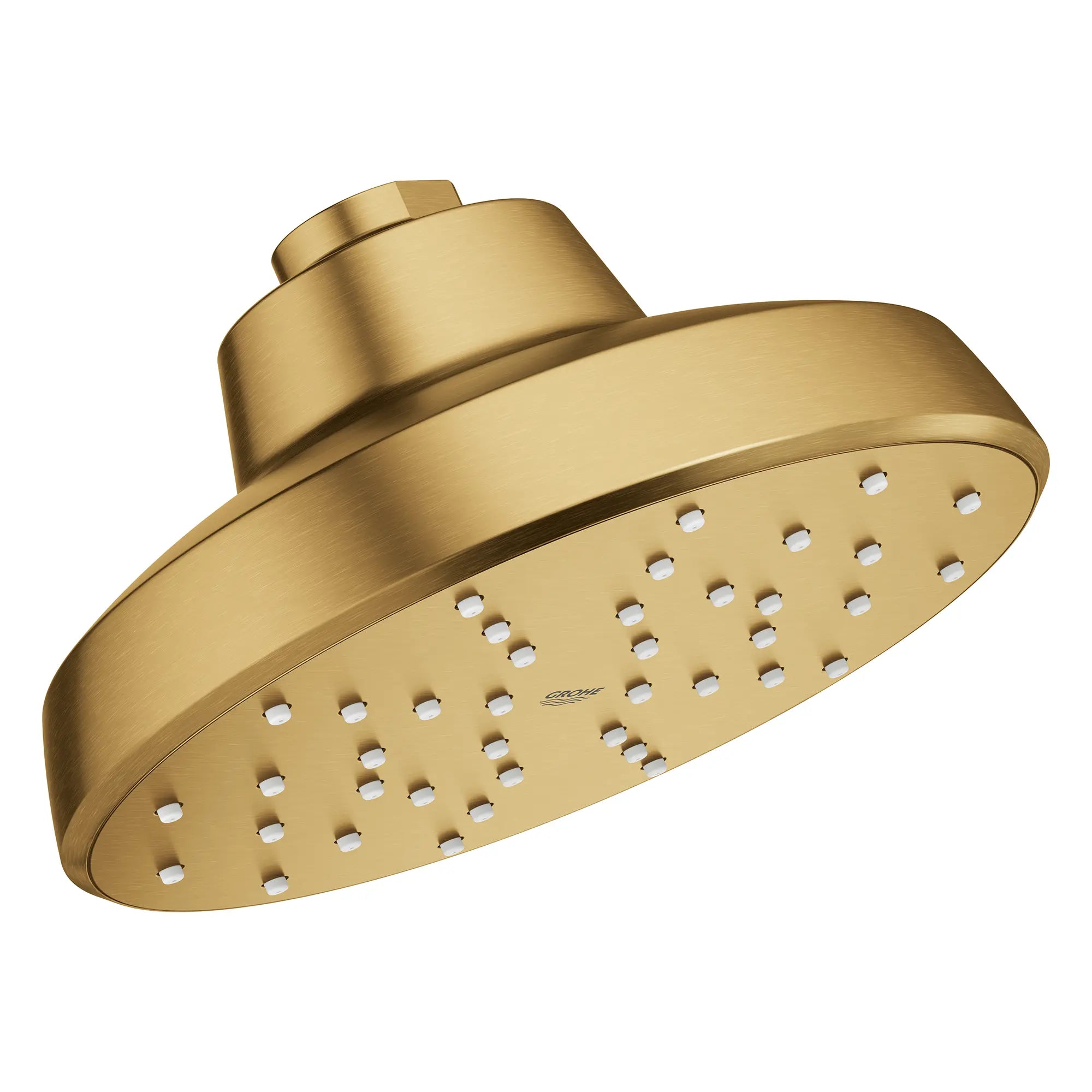 Pomme de douche ronde Tempesta 140 à un seul jet avec Aquabooster, 6,6 L/min (1,75 gal/min) // AUBE FRAÎCHE BROSSÉ // 283831_Aquabooster_SiloRight_111727GN00_0002_April2026_0_CDNwebp.webp