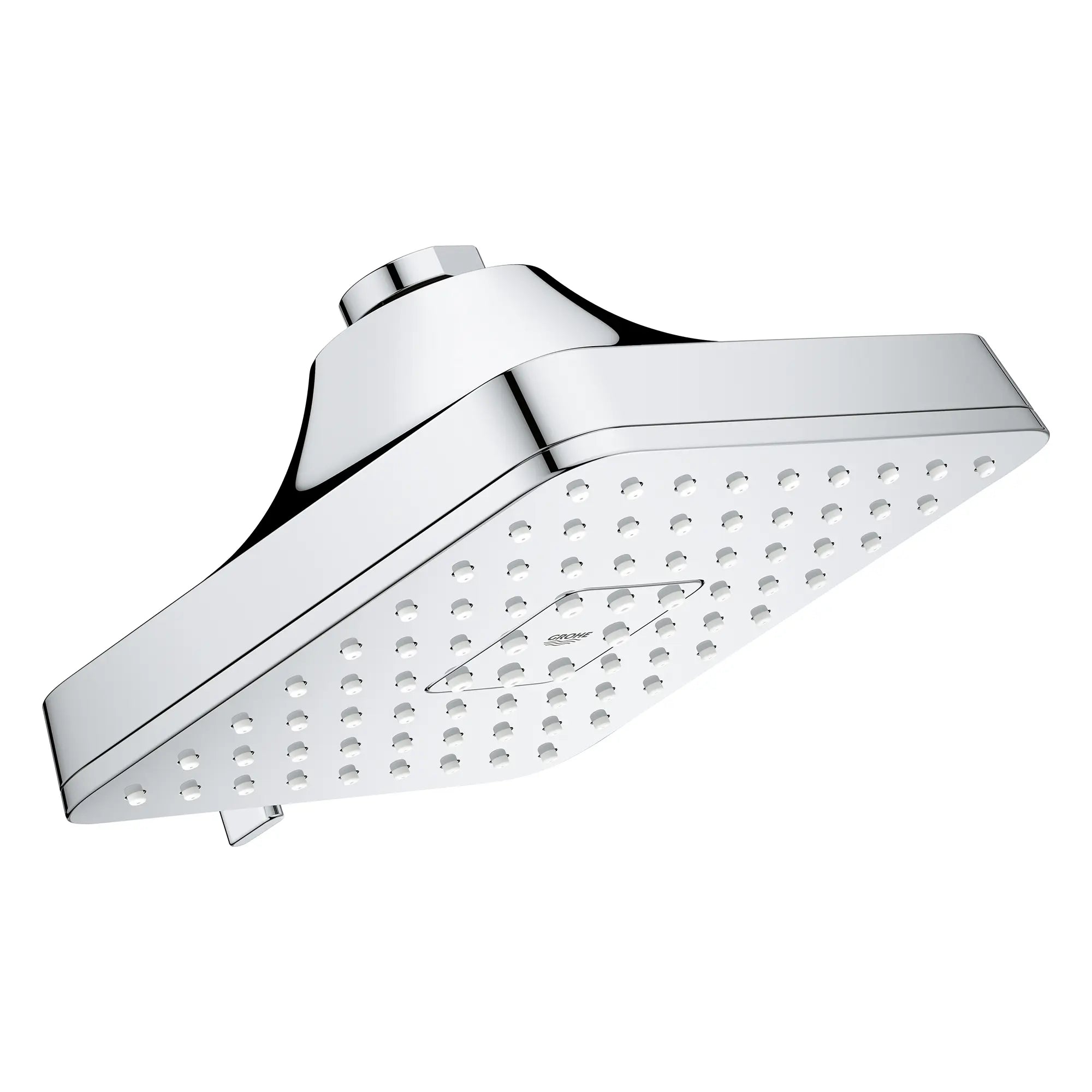 Pomme de douche carrée Euphoria 140 à jets multiples avec Aquabooster, 6,6 L/min (1,75 gal/min) // CHROME STARLIGHT GROHE // 283858_Aquabooster_SiloRight_1117210000_0002_April2026_0_CDNwebp.webp