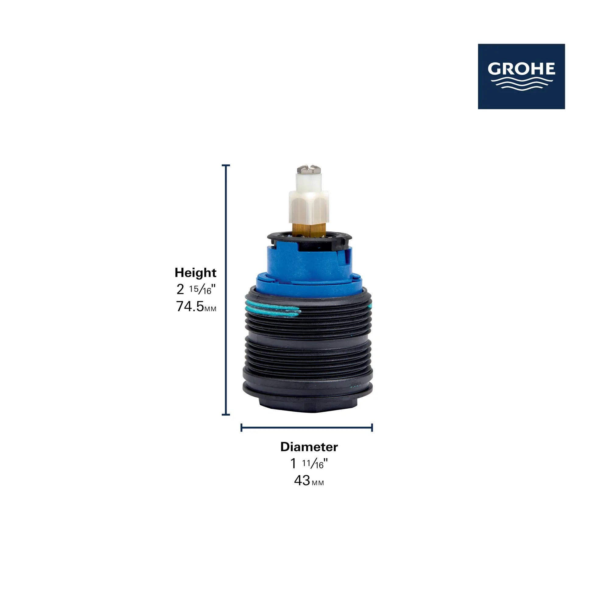 Pour Taron (33 133), (33 144), Ectos (32 923), Tenso (32 924), (32 425), Eurofresh (32 392), (24 024) // CHROME STARLIGHT GROHE // 284042_ReplacePart_Infographic_46374000_0001_JAN2026_0_CDNwebp.webp