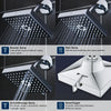 [1116720000] Rainshower Aqua Multi Spray 5 1/2" Square Shower Head with Aqua Booster 1.75 GPM (6.6 L/min) - GROHE StarLight Chrome