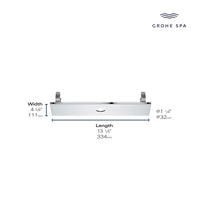 [105094AL00] Rainshower Aqua Tiles Pure Trim Plate 1.75 GPM (6.6 L/min) - Brushed Hard Graphite