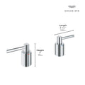 [142182430] Atrio Lever Handles for Roman Tub Faucet (Pair) - Matte Black