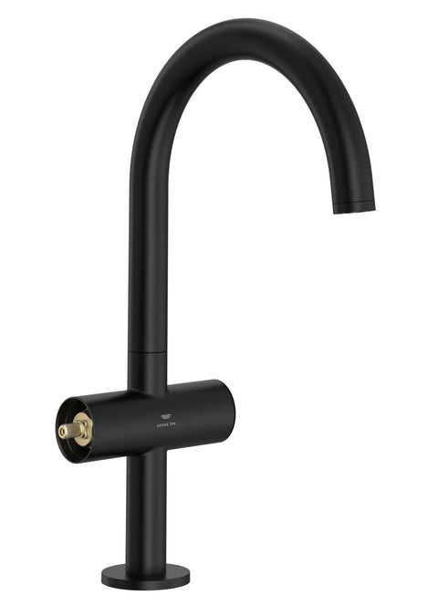 Grand robinet monotrou à deux poignées pour salle de bain 4,5 L/min (1,2 gpm) - Matte Black