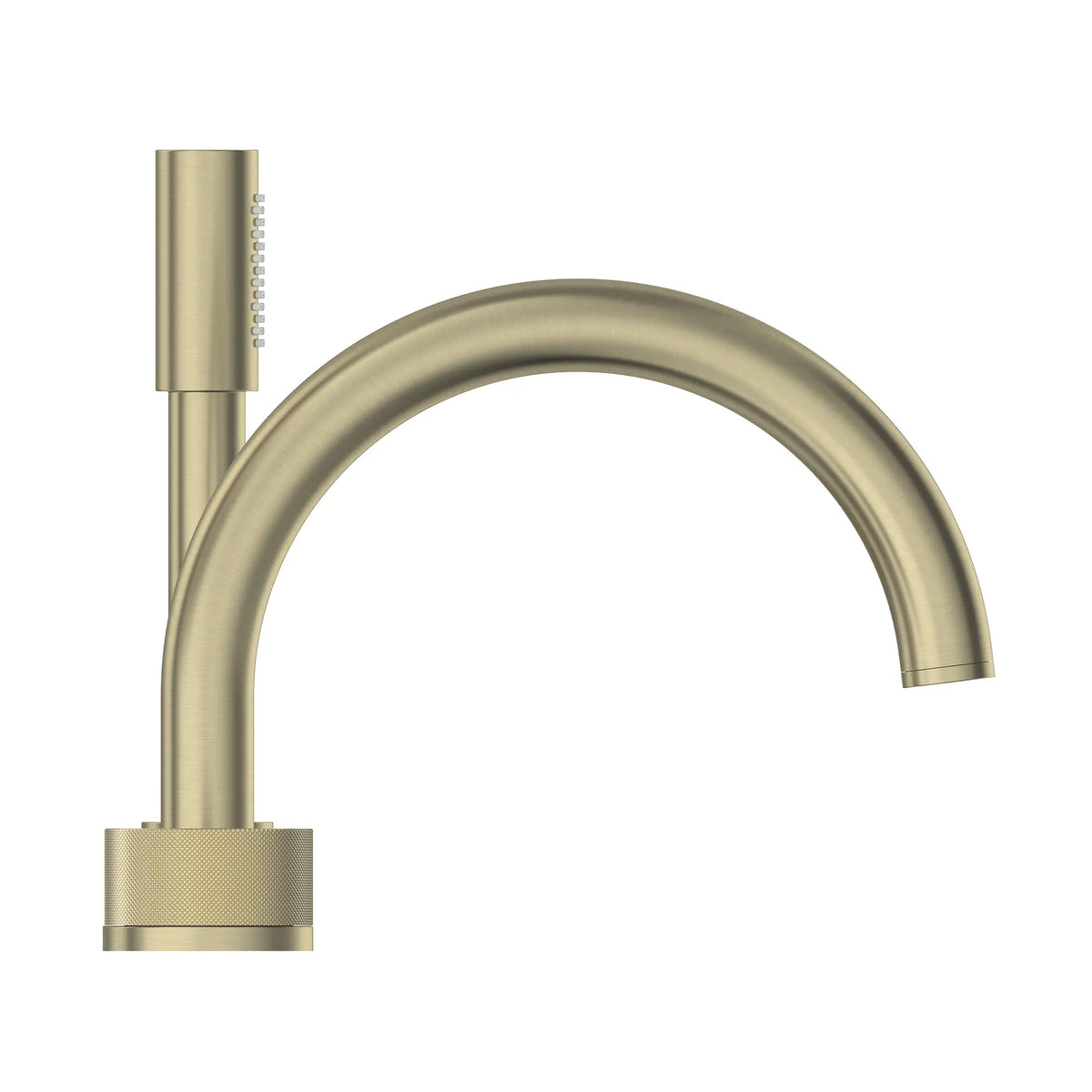 Robinet de remplissage de baignoire monté sur plan, à deux manettes et cinq trous, avec les manettes bouton, avec douchette à main de 6,6 l/min (1,75 gal/min) // NICKEL BROSSÉ INFINITYFINISH // 286641_Atrio_PC_SiloSide_105350EN00_464622430_0001_APRIL2026_0_CDNwebp.webp