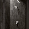 [1117210000] Euphoria 140 with AquaBooster Square Multi Spray Shower Head 1.75 GPM (6.6L/min) - Matte Black