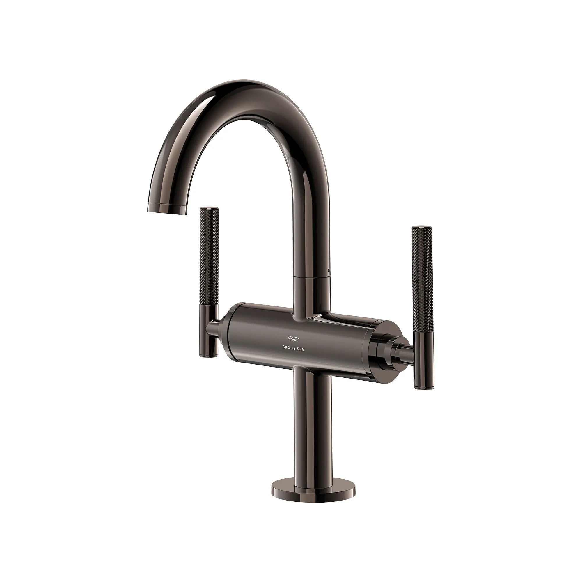 Robinet moyen monotrou à deux poignée pour salle de bain, 4,5 L/min (1,2 gpm) // HARD GRAPHITE // 287618_Atrio_PC_SiloLeft_21148A000_48646A000_0001_JANUARY2026-1_0_CDNwebp.webp