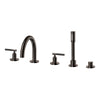 [25274A00] Atrio 5-Hole 2-Handle Deck Mount Roman Tub Faucet without Handles with 1.75 GPM Hand Shower - Brushed Hard Graphite