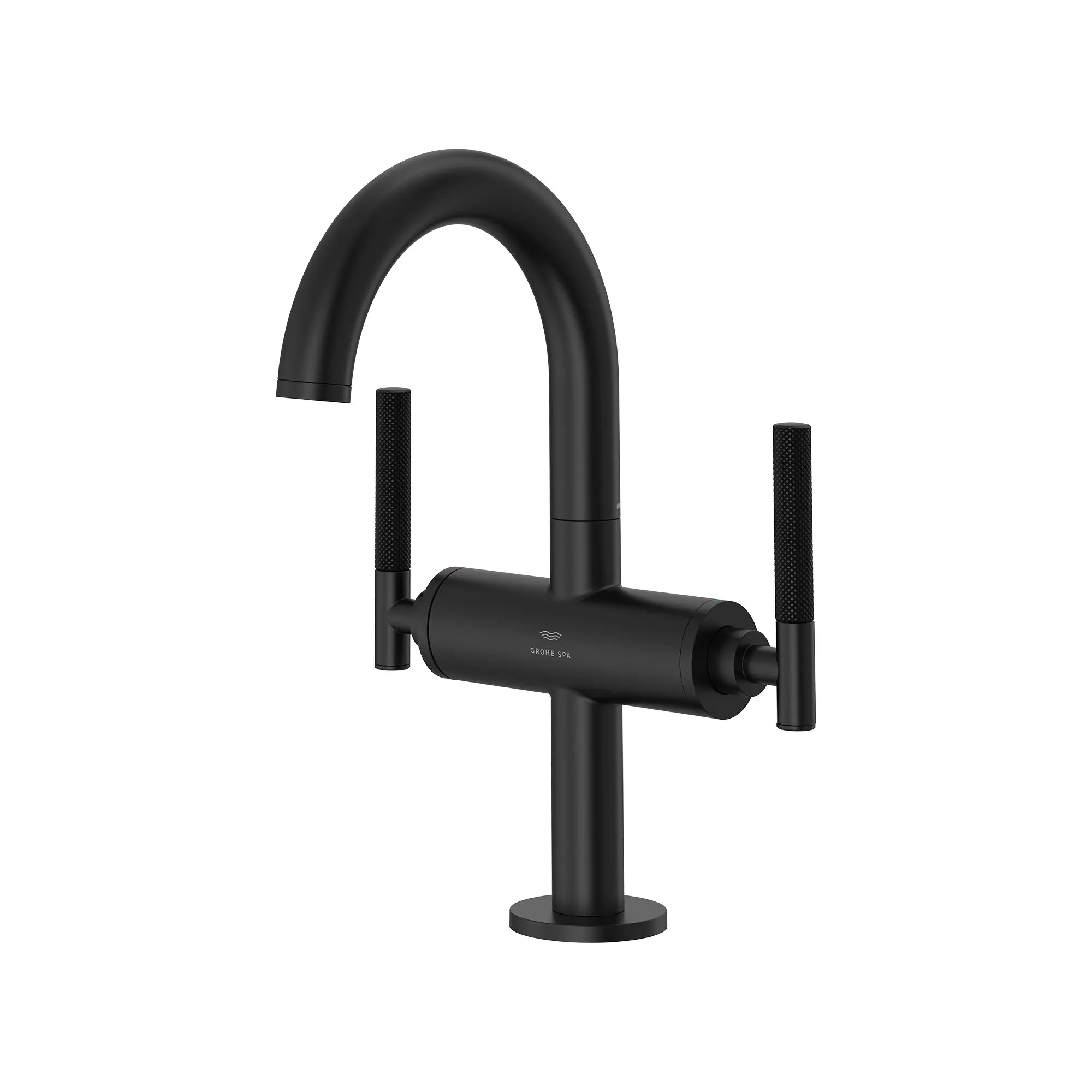 Robinet moyen monotrou à deux poignée pour salle de bain, 4,5 L/min (1,2 gpm) // MATTE BLACK // 287635_Atrio_PC_SiloLeft_211482430_486462430_0001_JANUARY2026_0_CDNwebp.webp