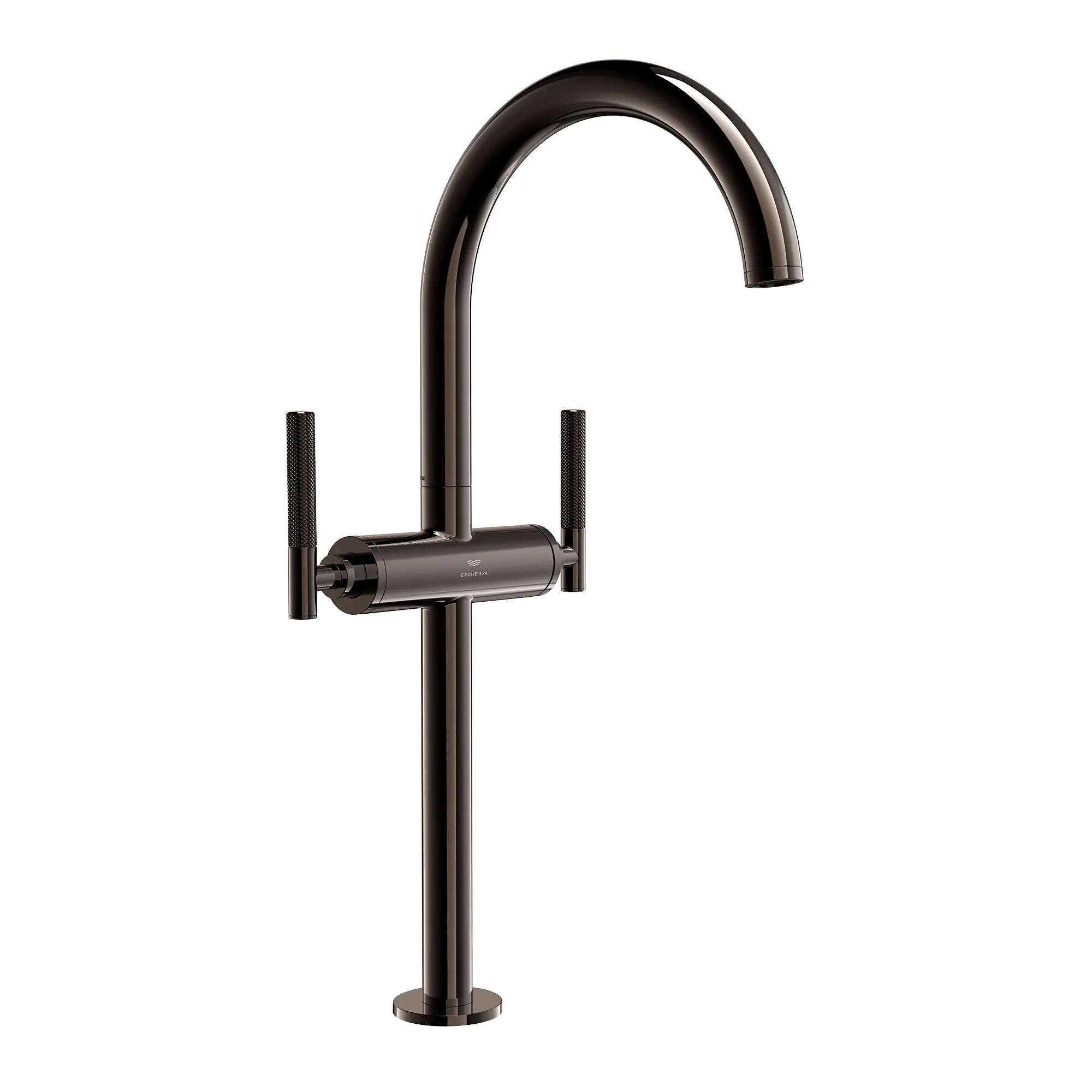 Robinet monotrou pour vasque, à deux poignée, à montage sur plan 4,5 L/min (1,2 gpm) // HARD GRAPHITE // 287653_Atrio_PC_SiloRight_21161A000_48646A000_0001_APRIL2026_0_CDNwebp.webp
