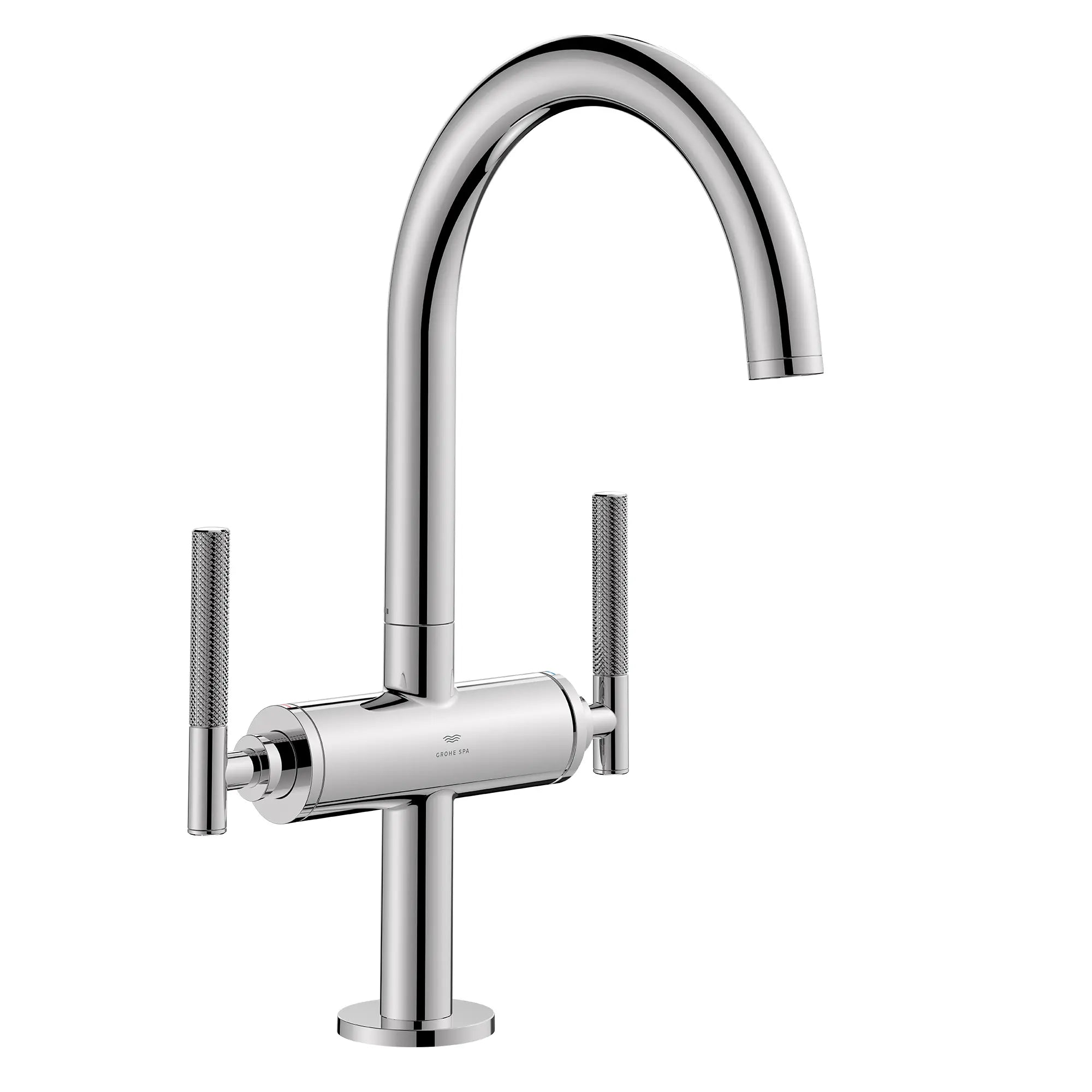 Grand robinet monotrou à deux poignées pour salle de bain 4,5 L/min (1,2 gpm) // CHROME STARLIGHT GROHE // 287663_Atrio_PC_SiloRight_211460000_486460000_0001_JANUARY2026_0_CDNwebp.webp