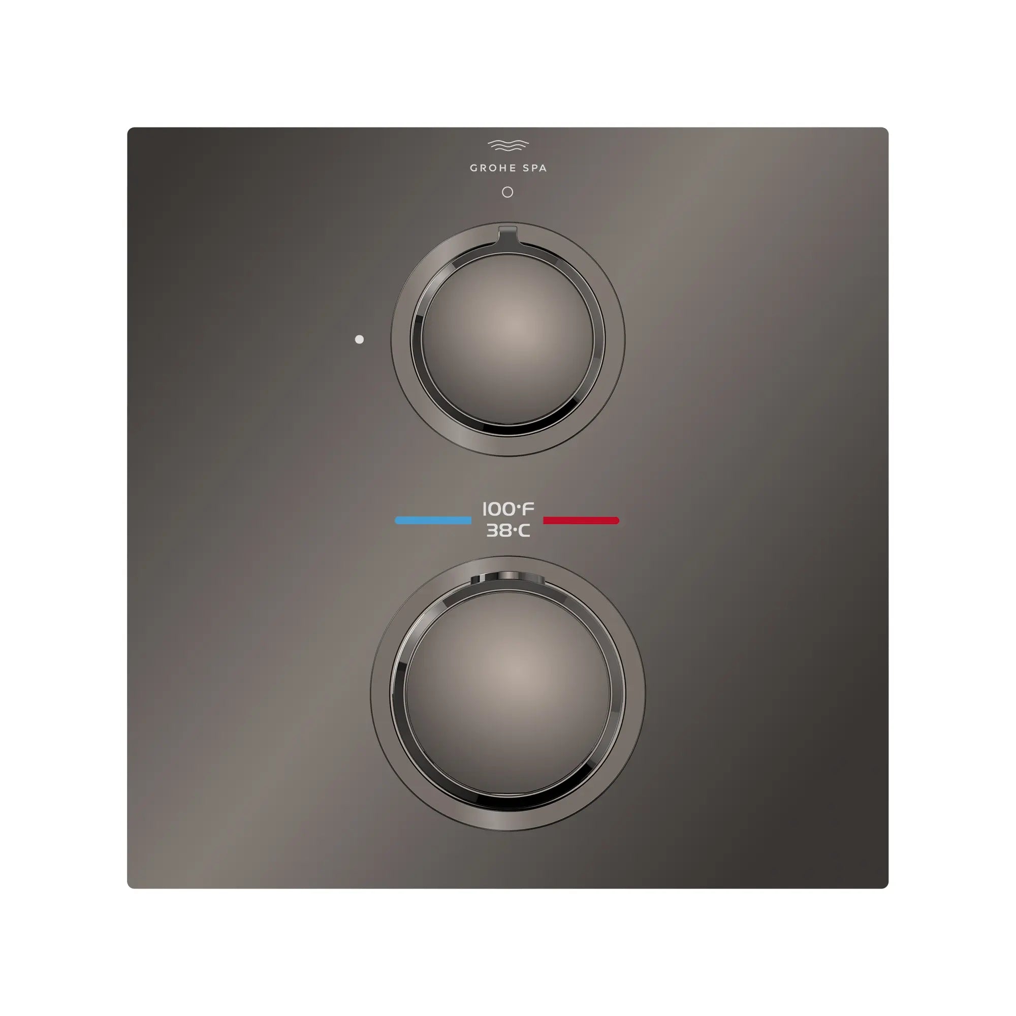 Garniture de robinet thermostatique à 2 poignées à fonction simple // HARD GRAPHITE // 287708_Allure_SiloFront_29177A000_0001_MAY2026_0_CDNwebp.webp