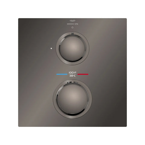 Garniture de robinet thermostatique à 2 poignées à fonction simple - Hard Graphite