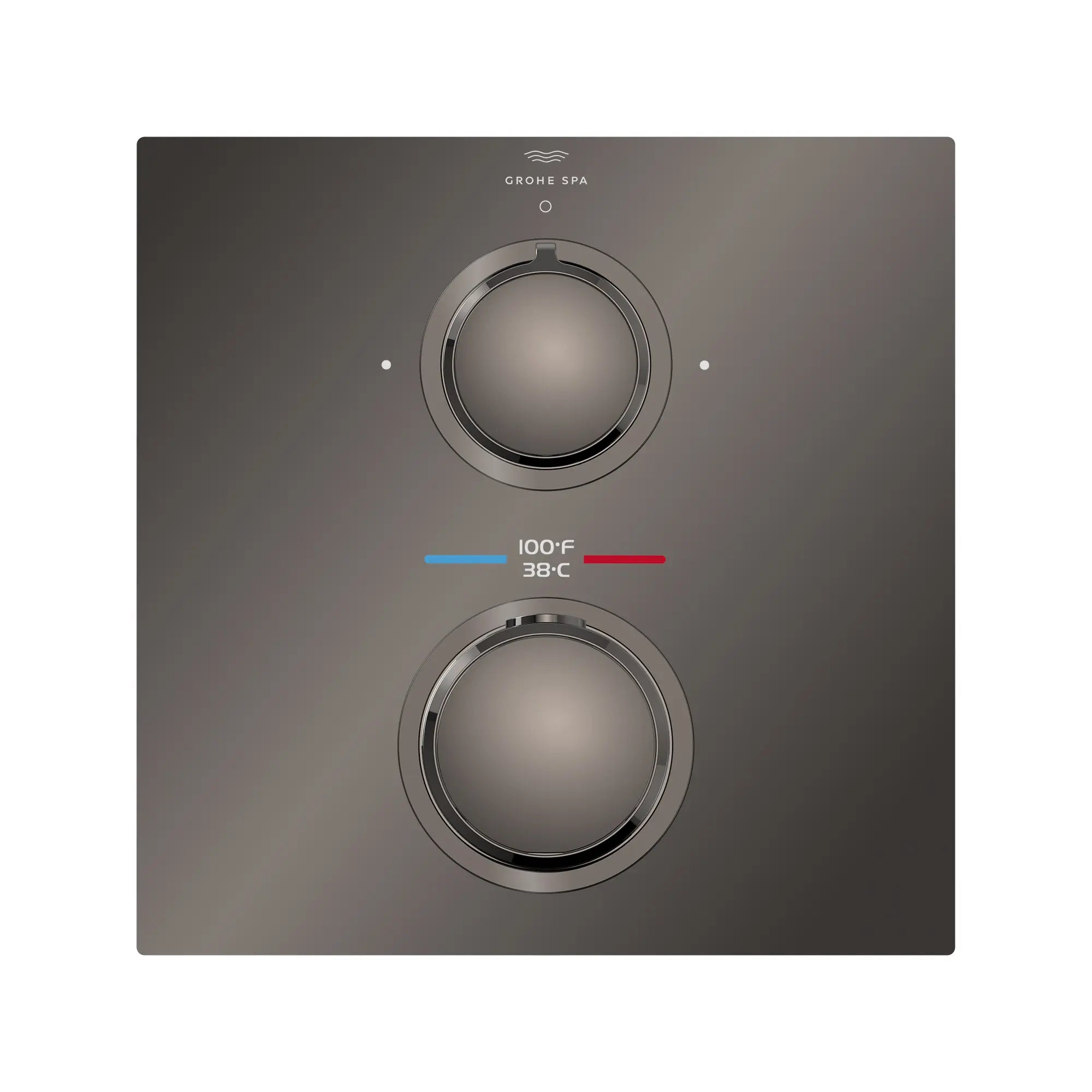 Garniture de robinet thermostatique à 2 poignées à fonction double // HARD GRAPHITE // 287709_Allure_SiloFront_29178A000_0001_MAY2026_0_CDNwebp.webp