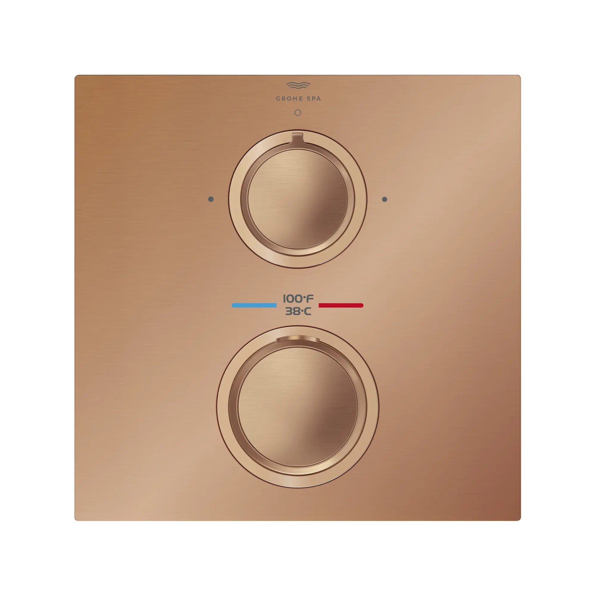 Garniture de robinet thermostatique à 2 poignées à fonction double // BRUSHED WARM SUNSET // 287713_Allure_SiloFront_29178DL00_0001_MAY2026_0_CDNwebp.webp