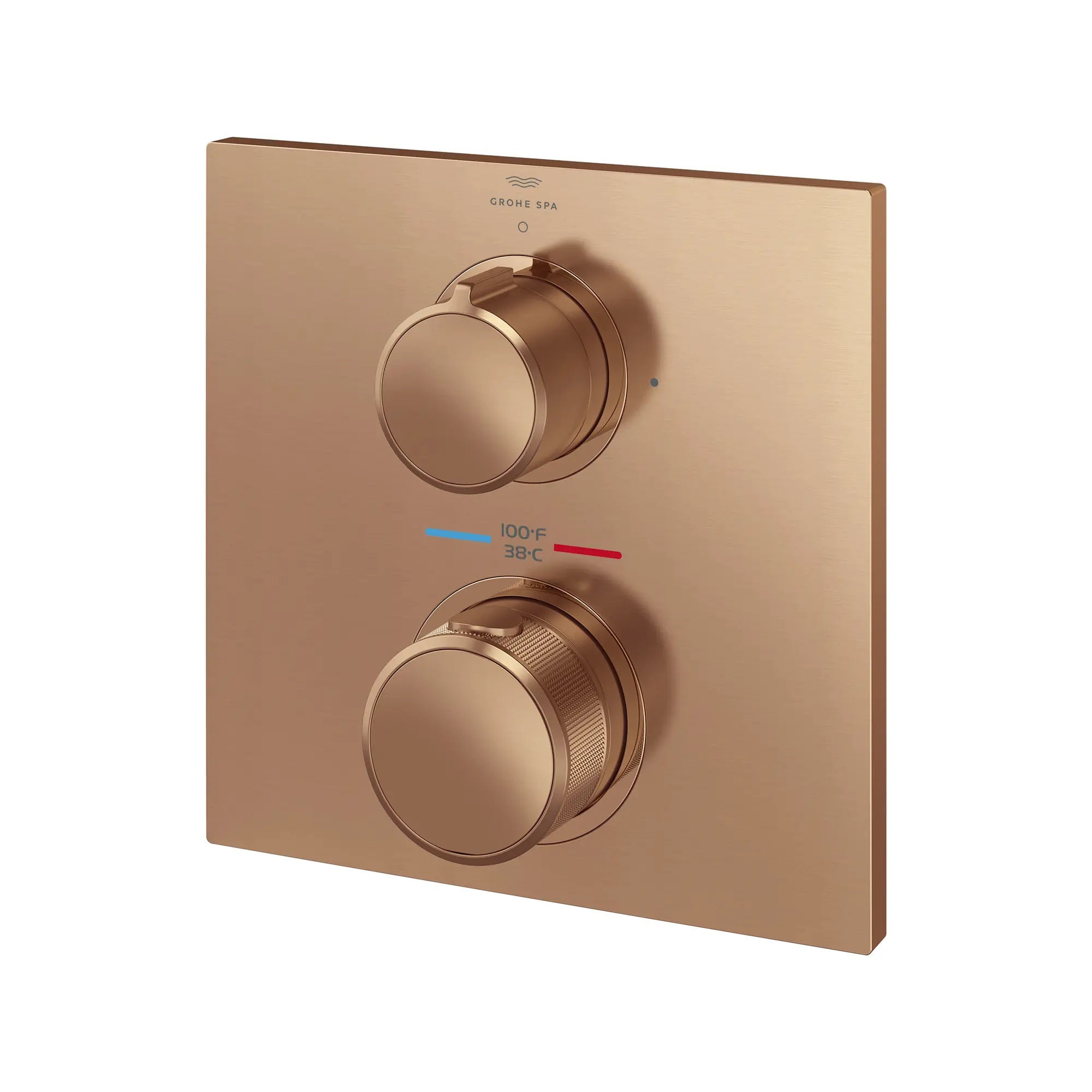 Garniture de robinet thermostatique à 2 poignées à fonction double // BRUSHED WARM SUNSET // 287719_Allure_SiloLeft_29178DL00_0001_MAY2026_0_CDNwebp.webp