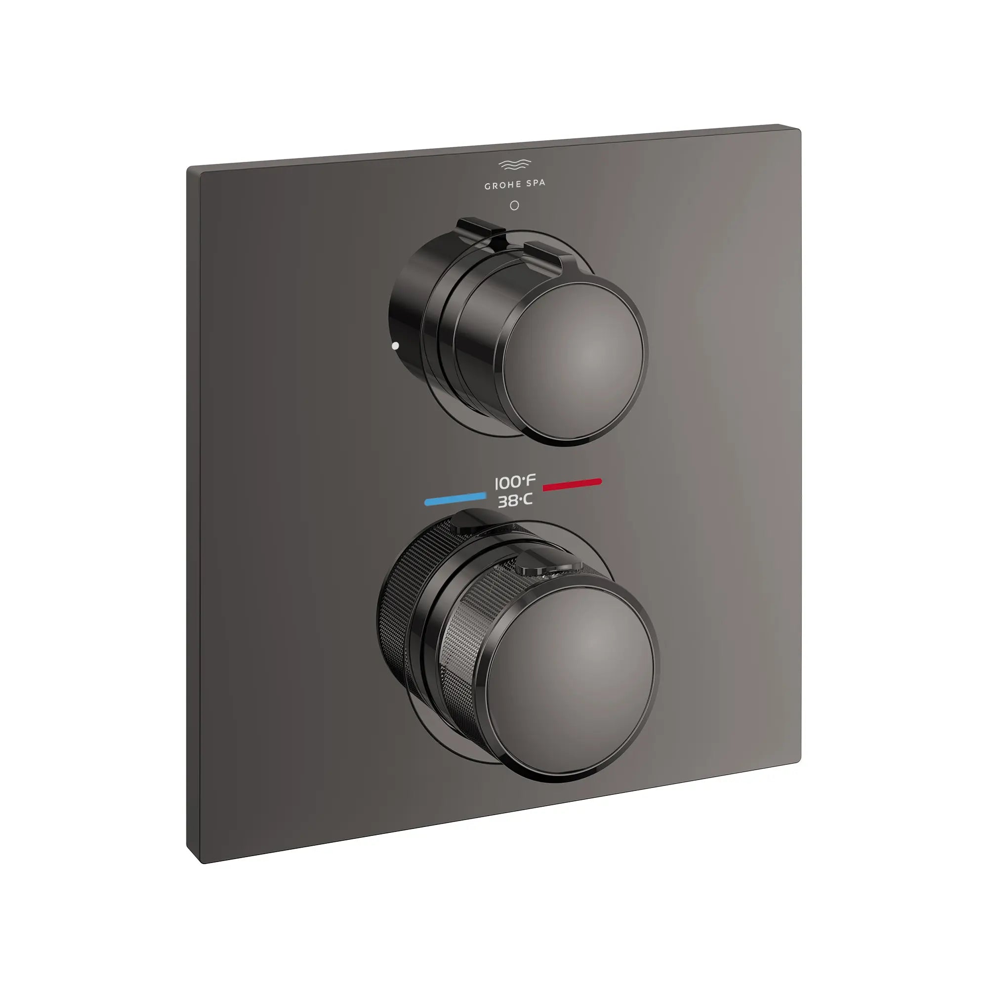 Garniture de robinet thermostatique à 2 poignées à fonction simple // HARD GRAPHITE // 287723_Allure_SiloRight_29177A000_0001_MAY2026_0_CDNwebp.webp