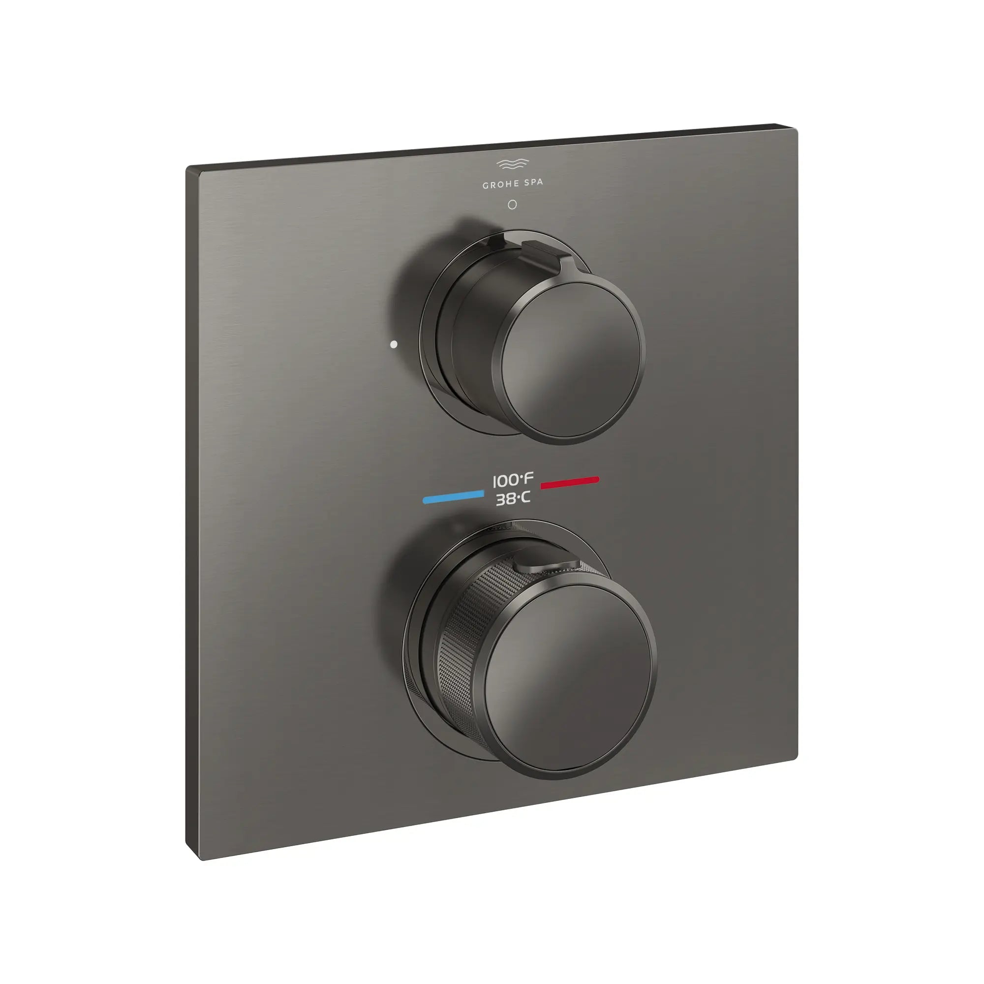 Garniture de robinet thermostatique à 2 poignées à fonction double // BRUSHED HARD GRAPHITE // 287726_Allure_SiloRight_29178AL00_0001_MAY2026_0_CDNwebp.webp