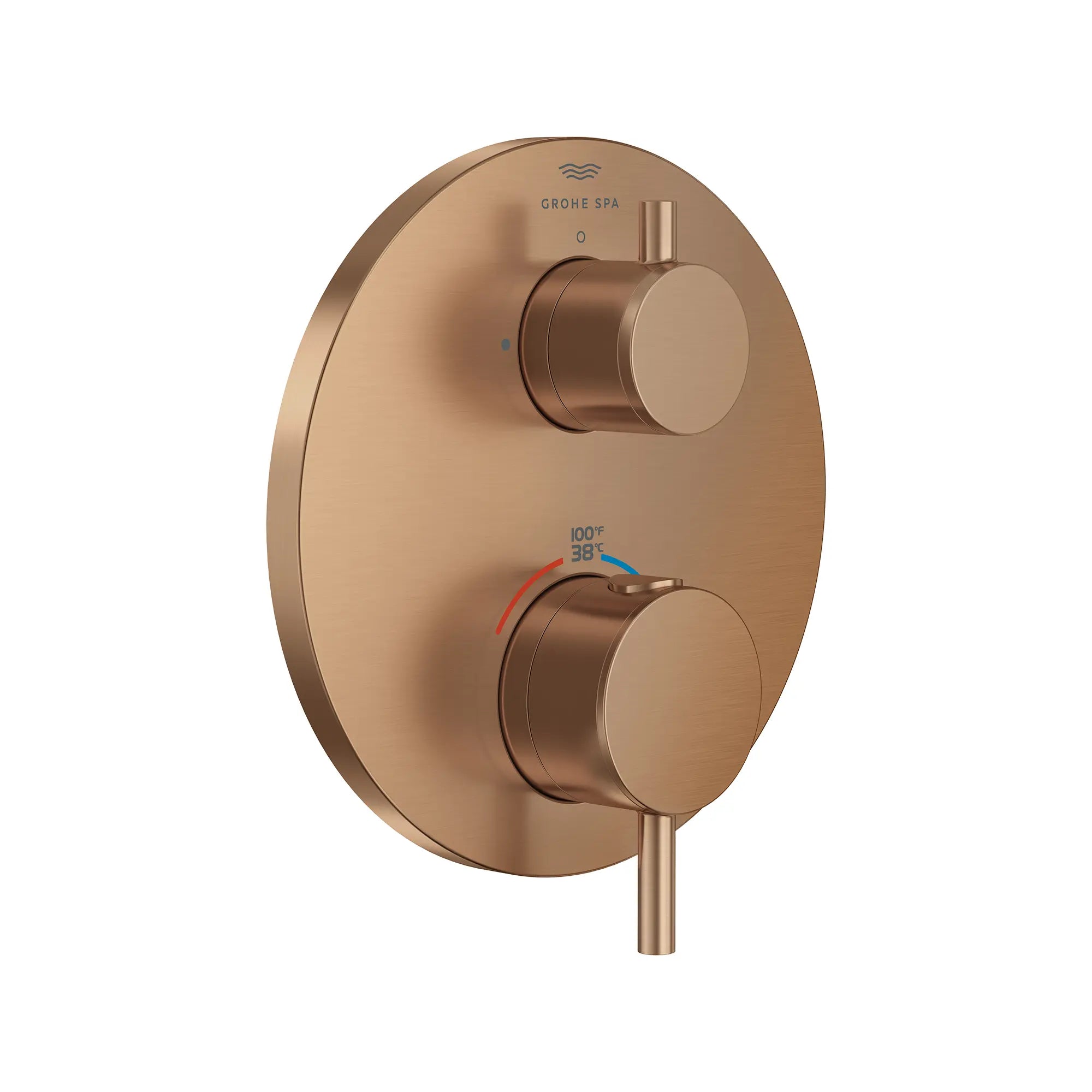 Garniture de robinet thermostatique à fonction simple, 2 poignées // BRUSHED WARM SUNSET // 287751_Atrio_SiloRight_24360DL00_0001_MARCH2026_0_CDNwebp.webp
