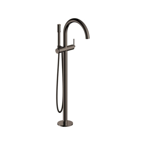 Robinet de baignoire autoportante à poignée simple avec douchette 1,75 GPM - Hard Graphite