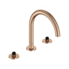 [25273DL0] Atrio 3-Hole 2-Handle Deck Mount Roman Tub Faucet without Handles - Brushed Warm Sunset