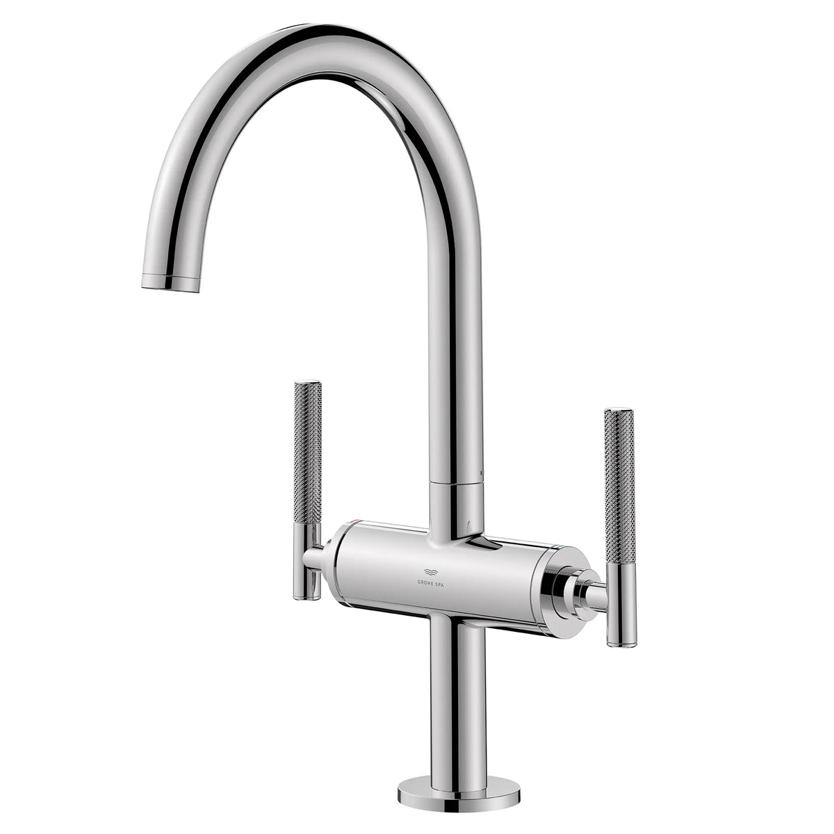Grand robinet monotrou à deux poignées pour salle de bain 4,5 L/min (1,2 gpm) // CHROME STARLIGHT GROHE // 288353_Atrio_PC_SiloLeft_211460000_486460000_0001_JANUARY2026_1_CDNwebp.webp
