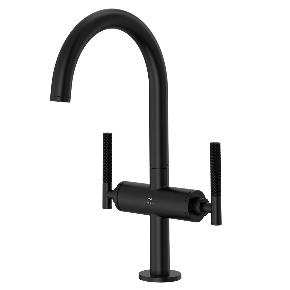 Grand robinet monotrou à deux poignées pour salle de bain 4,5 L/min (1,2 gpm) // NOIR MAT // 288357_Atrio_PC_SiloLeft_211462430_486462430_0001_JANUARY2026_1_CDNwebp.webp
