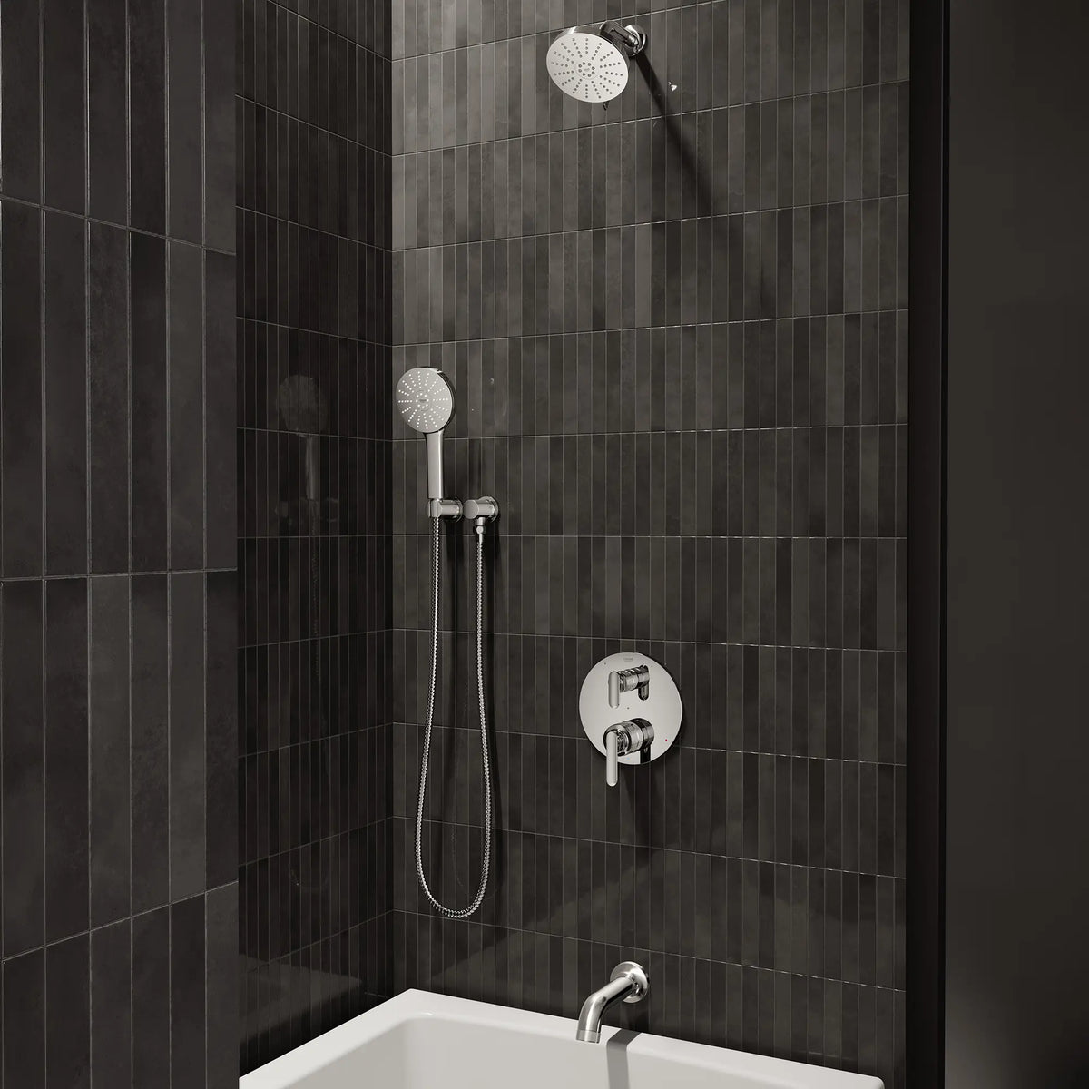 Bec de baignoire Listra // CHROME POLI // 289785_Aqua_Booster_EnvironmentCloseUp_1117160000_1062350000_1062170000_0001_JANUARY2026_1_CDNwebp.webp
