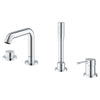 [1957800A] 4-Hole Single-Handle Deck Mount Roman Tub Faucet with 1.75 GPM (6.6 L/min) Hand Shower - GROHE StarLight Chrome