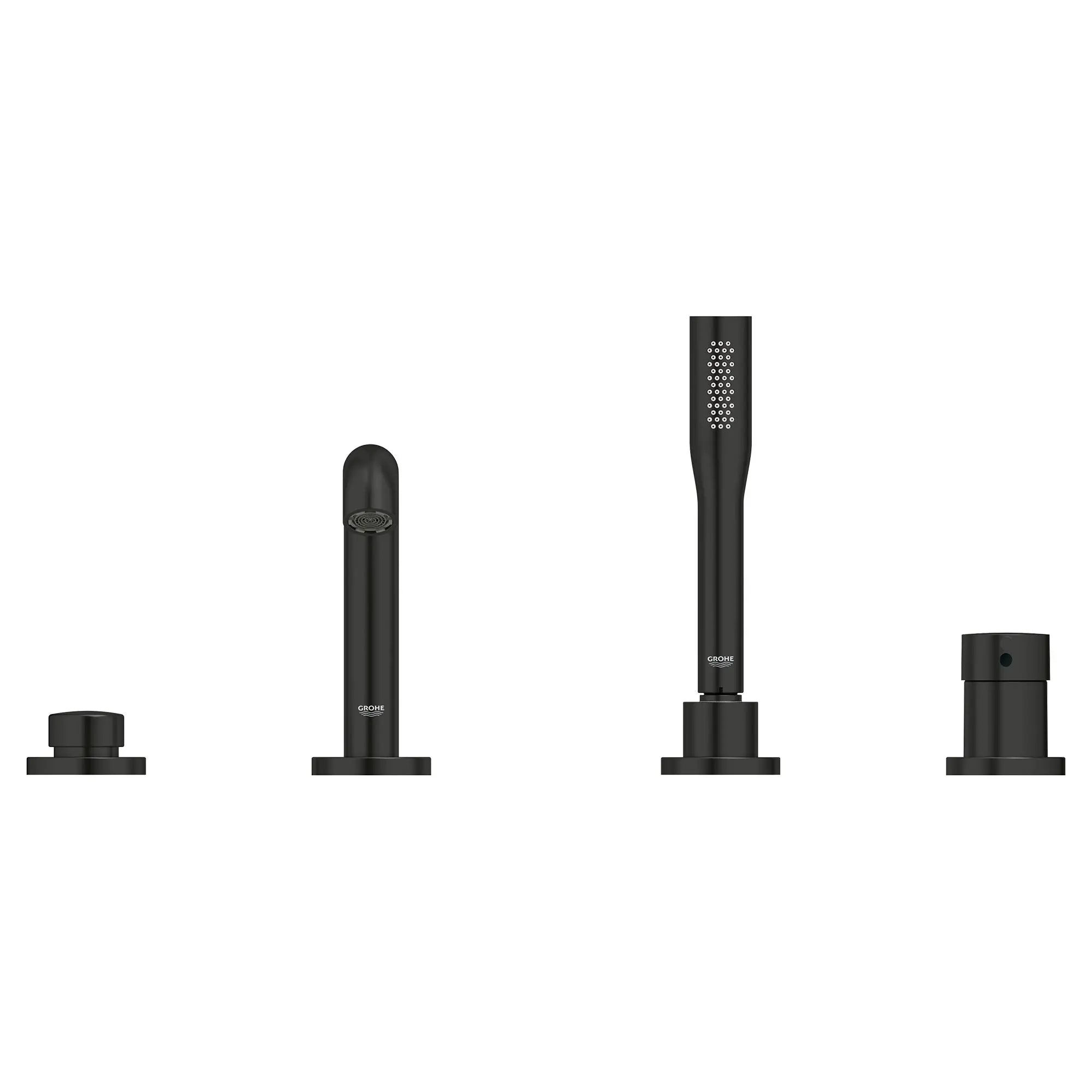 Robinet de baignoire Roman sur tablier à 4 trous, à levier unique et à douchette de 6,6 l/min (1,75 gpm) // NOIR MAT // 48257_195782431_1_0_CDNwebp.webp