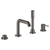 [19578A0A] 4-Hole Single-Handle Deck Mount Roman Tub Faucet with 1.75 GPM (6.6 L/min) Hand Shower - GROHE StarLight Chrome