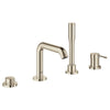 [19578BEA] 4-Hole Single-Handle Deck Mount Roman Tub Faucet with 1.75 GPM (6.6 L/min) Hand Shower - GROHE StarLight Chrome