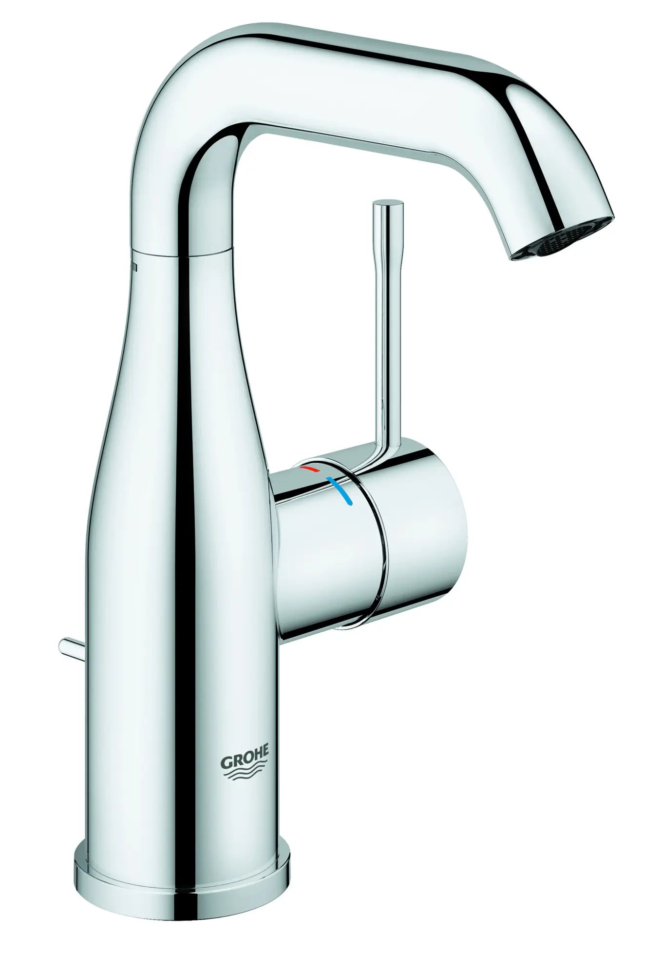 Robinet monotrou pour salle de bain, à poignée simple, taille M, 4,5 L/min (1,2 gpm) // CHROME STARLIGHT GROHE // 49409_2348500A_0_CDNwebp.webp
